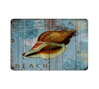 Targa in metallo retrò per esterni, tema nautico, spiaggia, oceano, lumaca subacquea, decorazione da parete per cortile, ufficio, cancello, sotto il mare, polpo granchio, pesce, poster artistico