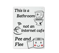 Targa in metallo retrò Questo è un bagno non un Internet Cafe Targa in metallo Pittura in ferro Cucina Bagno Garage Bar Cafe Man Cave Wall Home Decor Poster in latta Targa per interni per esterni 12x1