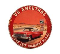 Targa in metallo retrò Route 66 Legend American Road Trip