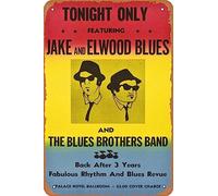 Targa in metallo retrò vintage The Blues Brothers Movie poster per bar ufficio casa decorazione da parete regalo 30,5 x 20,3 cm