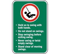Targa In Metallo Rules For The Use Of Swings Property Security Recreation Playground Tin Sign Vintage Poster Segno Lamiera Retrò Targhe Metallo Per Ristorante Cucina Cafe M