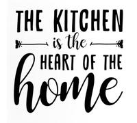 Targa in metallo Rustic Kitchen is the Heart of the Home Kitchen Sign Decor, Fun Kitchen Tin Metal Block Sign, Farmhouse Kitchen Tin Metalen Sin Home Decor Retro Look Chic Metal Sign 20,3 cm