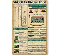 Targa In Metallo Snooker Knowledge Basic Rules Of Snooker Retro Tin Sign Vintage Targhe Metallo Decorative Poster Segno Lamiera Per Bagno Ristorante Cucina S