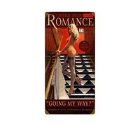 Targa in metallo stile vintage 20,3 x 30,5 cm Sexy Pulp Romance Magazine Pin Up Girl Metal Tin Sign Wall Decor segni