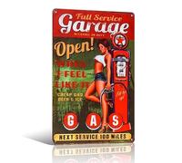 Targa in metallo, stile vintage, con scritta "Pin up Girl", decorazione da parete in stagno, per garage, hot rod, poster da parete
