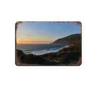 Targa In Metallo Sunset At Big Sur Photographic Art Landscape Targhe Metallo Vintage Poster Segno Lamiera Divertente Metal Signboard Per Cucina Soggiorno Ristorante 20X30CM