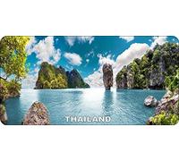 Targa in metallo Thailandia Beach Holiday Thai Bangkok decorazione per esterni 20,5 x 30,5 cm