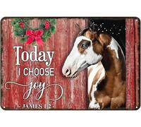 Targa In Metallo Today I Choose Joy Horse Insegne Parete Decorativo Per Pub Bagno Grotta Cortile M