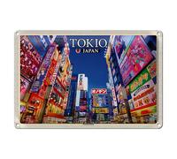 Targa in metallo | Tokyo Japan | Akihabara Night View, 20 cm x 30 cm