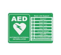 Targa In Metallo Vintage Aed Defibrillator & Basic Life Support Tin Sign Decorative Targhe Metallo Vintage Poster Segno Lamiera Per Camera Da Letto Garage Cafe 20X30CM