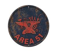 Targa in metallo vintage Alien Area 51 Alien Anvil