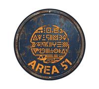 Targa in metallo vintage Alien Area 51 Alien Cipher