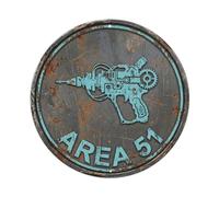 Targa in metallo vintage Alien Area 51 Alien Cutter
