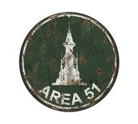 Targa in metallo vintage Alien Area 51 Alien Spire