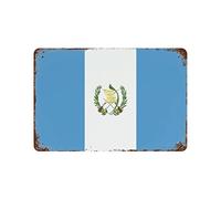 Targa in metallo vintage con bandiera nazionale del Guatemala in stile retrò, cartello in metallo, cartello stradale per caffè e bar, pub, birra, club, decorazione per la casa, 30,5 x 20,3 cm