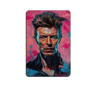 Targa in metallo vintage con Bowie Art, decorazione artistica da parete per casa, pub, club, caffetteria, bar, decorazione artistica da parete retrò, 20 x 30 cm
