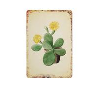 Targa in metallo vintage con cactus, succulente, decorazione murale del deserto, targa in metallo per cucina, fattoria, decorazione da parete in alluminio, decorazione da giardino, ristorante, soggi