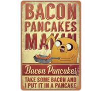 Targa in metallo vintage con scritta "Avventura, Commedia, Tempo", poster, animazione, simpatico cartone animato, retrò, decorazione da parete, regalo per bagno, ristorante, teatro, fattoria, camera