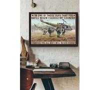 Targa in metallo vintage con scritta in inglese "I'm one of those guys that you hated when I served my country", in alluminio, decorazione per la casa, 30,5 x 20,3 cm