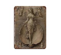 Targa in metallo vintage con scritta in lingua inglese "La nascita di Venere", decorazione artistica da parete per pub, club, caffetterie, bar, casa, decorazione artistica da parete retrò, 30 x 40 cm