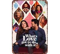 Targa in metallo vintage con scritta in lingua inglese "What's Love Got to Do with It?" (lingua italiana non garantita) per giardino, club, esterni, interni, casa, poster decorativo da parete 20,3 x