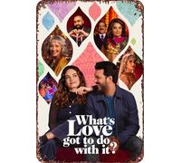 Targa in metallo vintage con scritta in lingua inglese "What's Love Got to Do with It?" (lingua italiana non garantita) per giardino, club, esterni, interni, casa, poster decorativo da parete 20,3 x