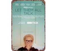 Targa in metallo vintage con scritta "Let Them All Talk", per giardino, club, esterni, interni, casa, poster decorativo da parete 20,3 x 30,5 cm