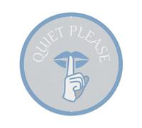 Targa in metallo vintage con scritta "Quiet Please Library Study Zone Sign | Decorazione da parete per bar, club, grotta di uomini, giardino, poster rotondo in metallo, 20,3 x 20,3 cm
