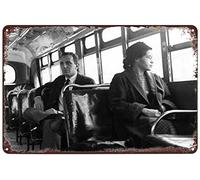 Targa in metallo vintage con scritta "Rosa Parks Bus Seat Post", per diritti civili, decorazione artistica da parete per casa, bar, pub, bar, club, ufficio, soggiorno, garage, regalo, 20,3 x 30,5 cm