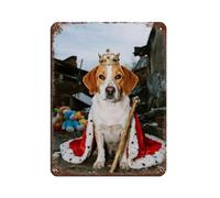 Targa in metallo vintage con scritta "The Stray Dog wearing a rown", decorazione artistica da parete per pub, club, caffetterie, bar, casa, decorazione artistica da parete retrò, 30 x 40 cm