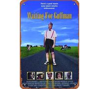 Targa in metallo vintage con scritta "Waiting for Guffman", per bar, casa, decorazione da parete, 30,5 x 20,3 cm