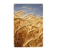 Targa in metallo vintage con scritta "Wheat Harvest", stile retrò, decorazione artistica da parete, per garage, bar, patio, decorazione da parete, regalo per uomini e donne, 30,5 x 20,3 cm, per