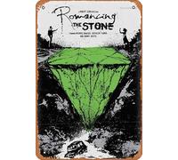 Targa in metallo vintage con stampa verticale Romancing the Stone, poster musicale per bar, pub, caffetteria, da parete, per cucina, bagno, karaoke, decorazione retrò, 20,3 x 30,5 cm.