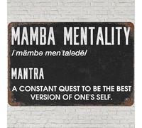 Targa In Metallo Vintage Mamba Mentality A Constant Quest To Be The Best Version Of Ones Self Metal Signboard Nostalgica Poster Segno Lamiera Retrò Targhe Metallo Per Camera Da Letto Cafe Cucina M