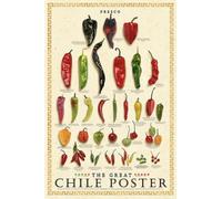 Targa in metallo vintage The Great Chile Poster Peperoncini freschi peperoni freschi stampa cucina poster casa bar pub retrò cucina decorazione artistica 30,5 x 40,6 cm