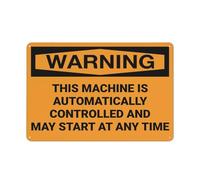 Targa In Metallo Warning Machine Automatically Controlled Poster Segno Lamiera Retrò Targhe Metallo Vintage Tin Sign Per Camera Da Letto Garage Cafe 20X30CM