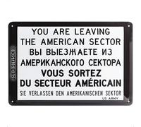 Targa in Metalo 20 X 30 Cm - You Are Leaving