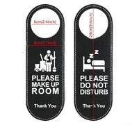 Targa in pelle con scritta "Do Not Disturb" per hotel, caffetterie, bar, 24 x 8 cm, colore nero, da appendere, per camera da letto o pomello della porta dell'ufficio