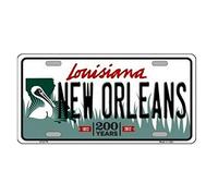 Targa Inga New Sign New Orleans Louisiana State 200 years Targa 15,2 x 30,5 cm
