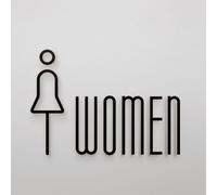 Targa Insegna WC Funzionale in Acrilico Facile da Installare con Minimo Sforzo