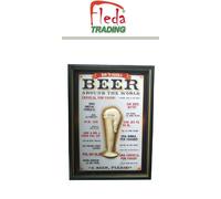 Targa Legno Vintage "BEER WORLD" VERY CULT. Come Ordinare la Birra nel MONDO