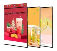 Targa luminosa a LED ultra sottile per ristoranti, bar e negozi, display illuminato per menù e poster