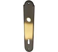 Targa lunga a forma di bocco/posthORN, BB90, ottone patinato