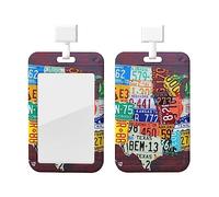 Targa Mappa ID Porta con cordino Protezione per carta d'identità in plastica Porta con finestra trasparente Porta con nome per infermiereForniture per ufficio