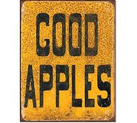 Targa metallica con scritta "Good Apples Apple Orchard Fresh Picked Fruit Farm", 30,5 x 40,6 cm