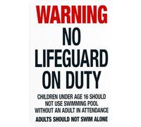 Targa Metallo No Lifeguard Complies With State Of Pool Safety Code Warning Targhe Metallo Retrò Art Targas Vintages Per Club Cucina Cafe S