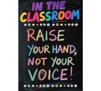 Targa Metallo Raise Your Hand, Not Your Voice,Targhe Metallo,Ristorante,Garage,Porta Segno,Decorazione M