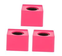Targa Microfono Quadrata in Plastica Rosa 3 Pezzi per Interviste | Conferenze Stampa, Logo Ampio, Uso Riutilizzabile, Formato Portatile, Adatta a Host e Reporter