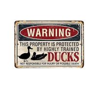 Targa natalizia per porta, decorazione in stile animale, per porta, versione cancelliere, anatra, stile fattoria, personalizzabile (cachi, taglia unica)