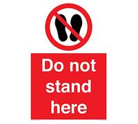 Targa non stand here - 200 x 300 mm - A4P